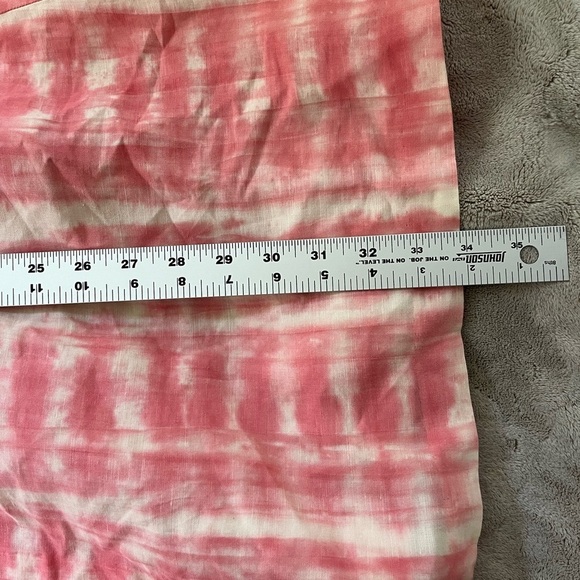 Calypso St. Barth Pink Shibori Dyed Wrap Dress Size Small Summer Linen Cotton - Picture 15 of 15
